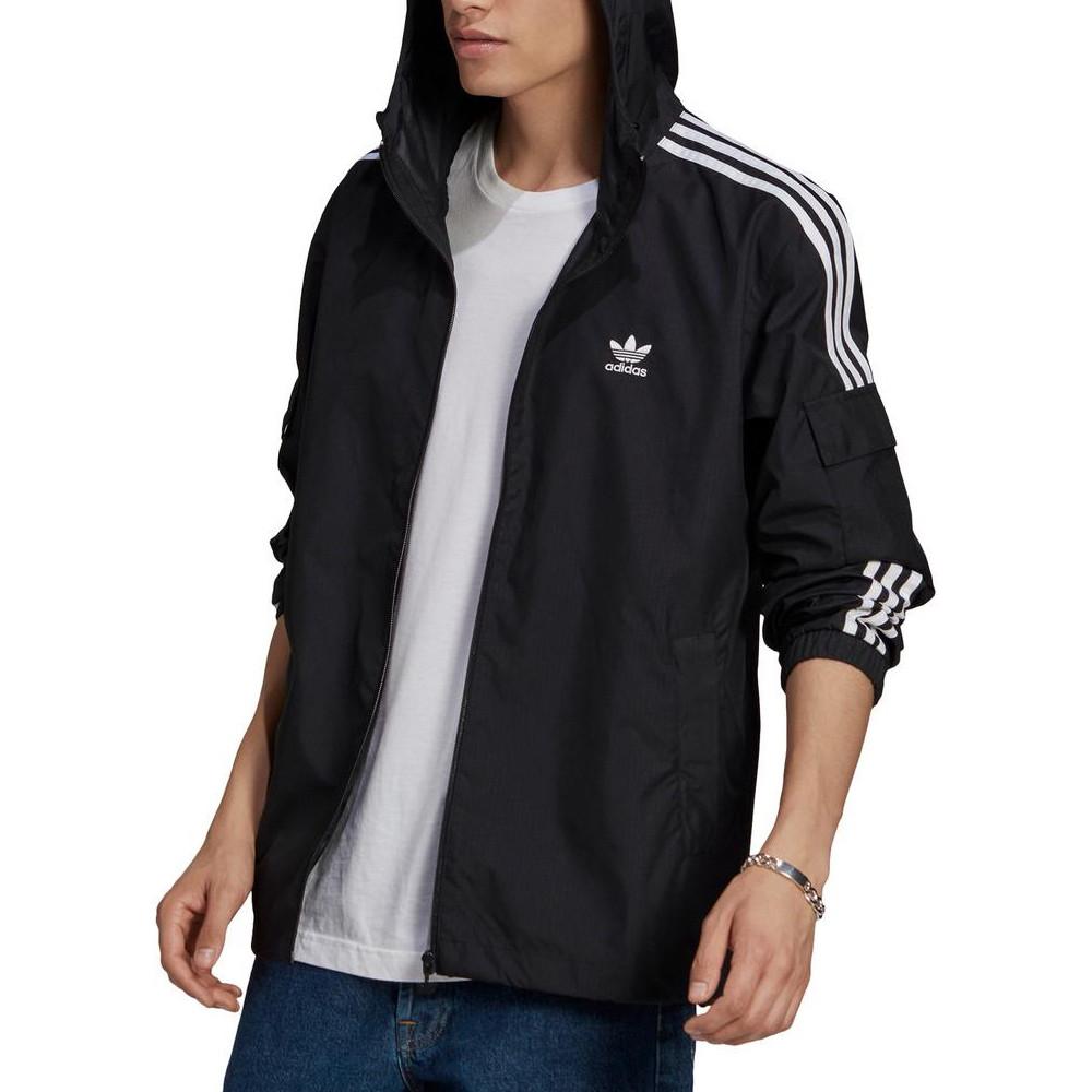 Coupe-vent Noir Homme Adidas Classics 3-Stripes pas cher