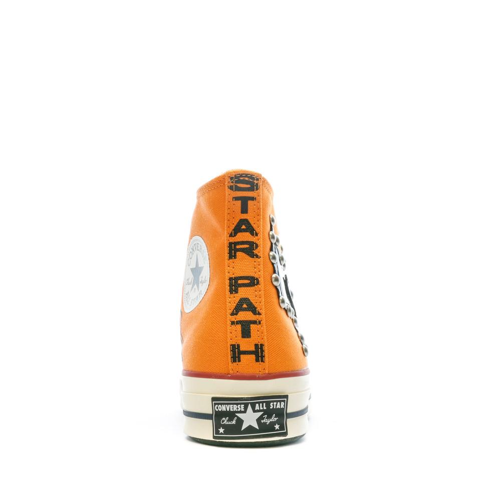 Baskets Orange Mixte Converse Chuck 70 star vue 3