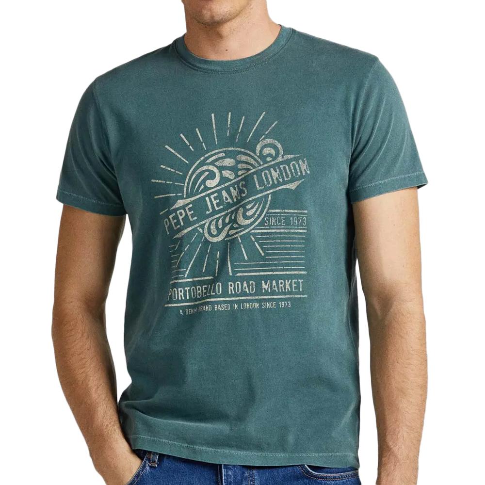 T-shirt Vert Homme Pepe Jeans Dorian pas cher