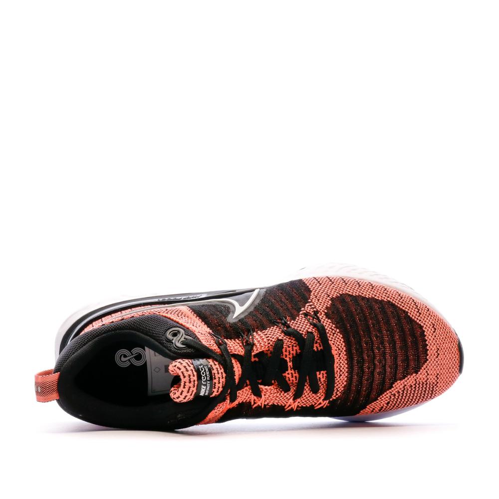 Chaussures de running Noir/Orange Femme Nike React Infinity Run vue 4