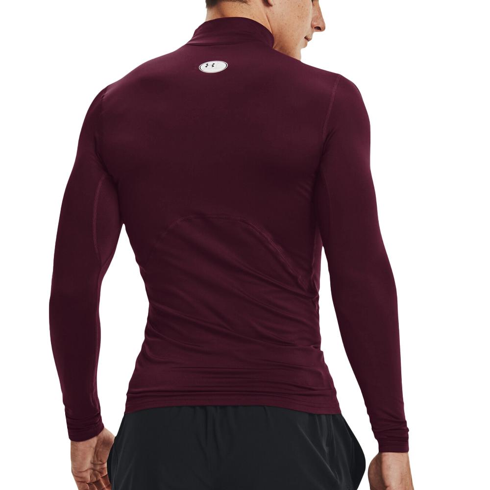 T-shirt Bordeaux Homme Under Armour Comp Mock vue 2