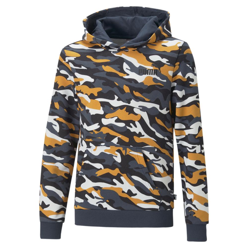 Sweat Noir/Orange Garçon Puma Jr Ess+ Camo pas cher