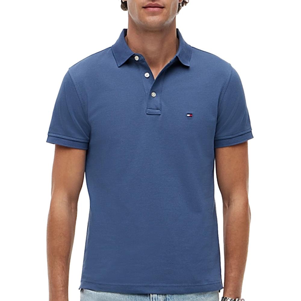 Blaues Herren-Polohemd von Tommy Hilfiger, Regular-Passform günstig