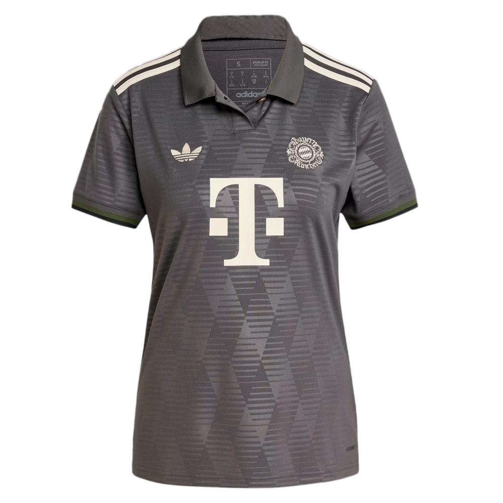 Camiseta de fútbol FC Bayern Mujer Gris Adidas 24/25 barato