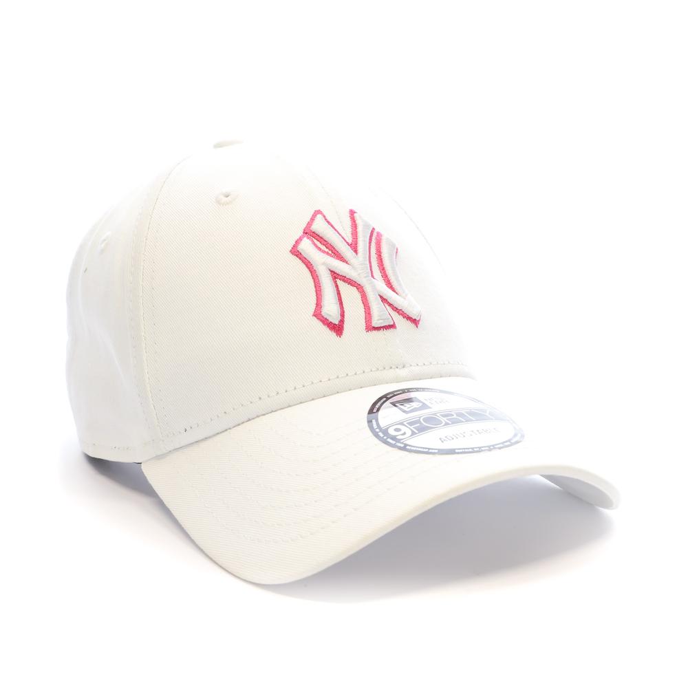 Casquette Blanche/Rose Homme New Era Outline vue 2