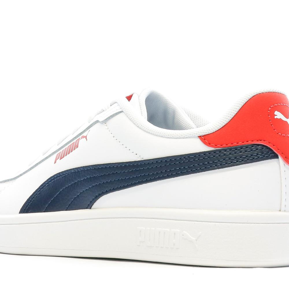 Baskets Blanches/Marine Garçon Puma Smash 3.0 vue 7