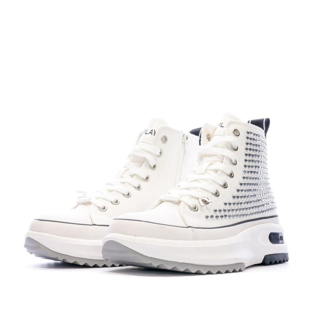 Baskets Blanche Femme Replay Aqua Stones vue 5