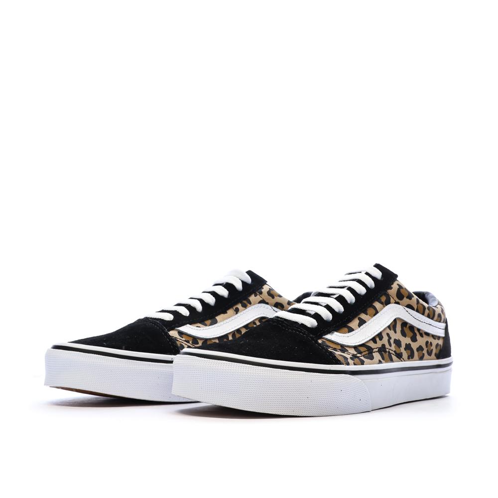 Baskets Noir/Léopard Femme Vans Old Skool Animalier vue 6
