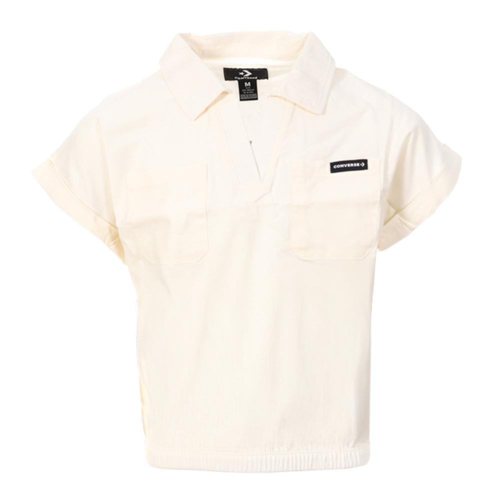 Girl's white polo shirt Converse Pocket affordable
