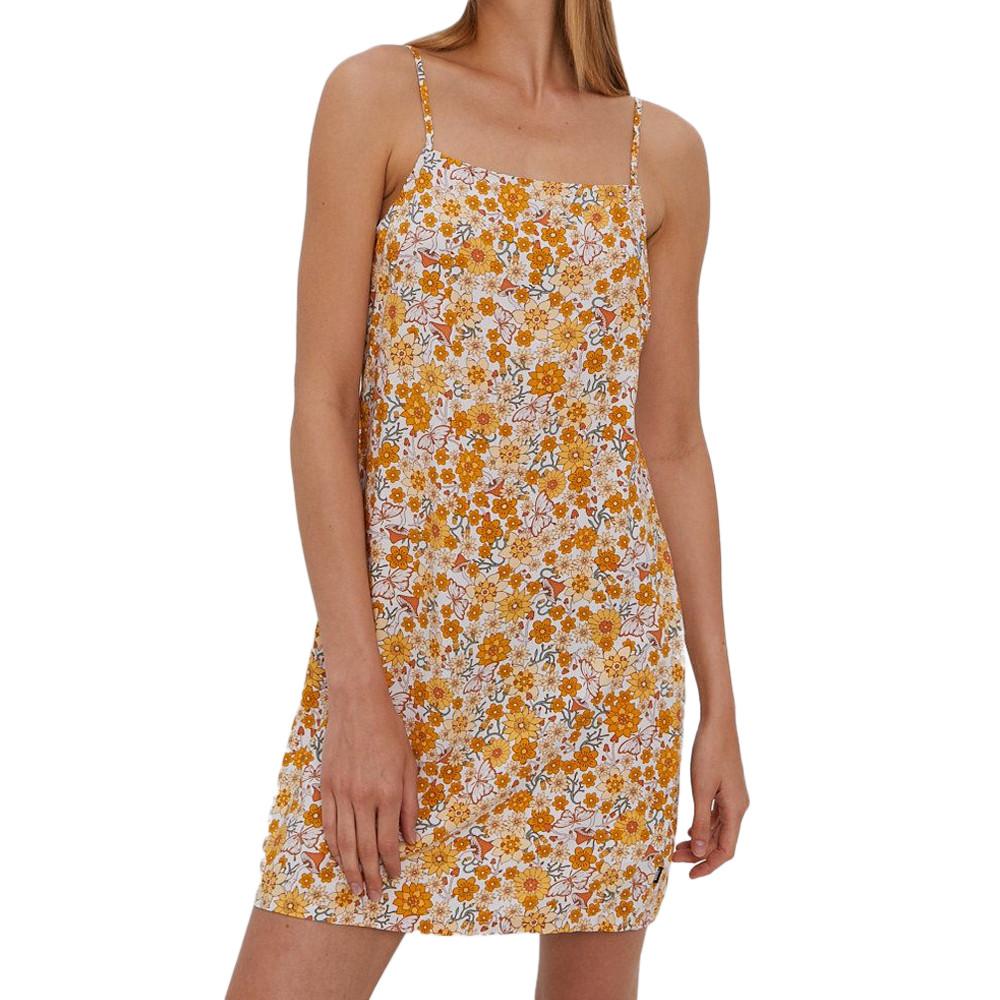 Robe Jaune à fleurs Femme Vans Trippy Floral pas cher