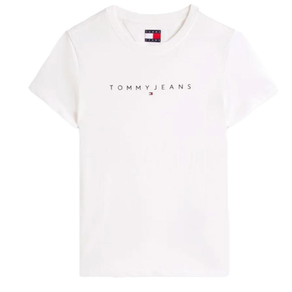 T-shirt Blanc Femme Tommy Hilfiger Linearp vue 2