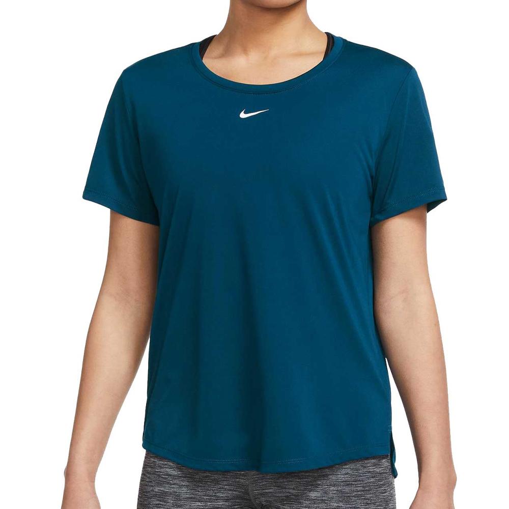 T-shirt Bleu Femme Nike One Df pas cher