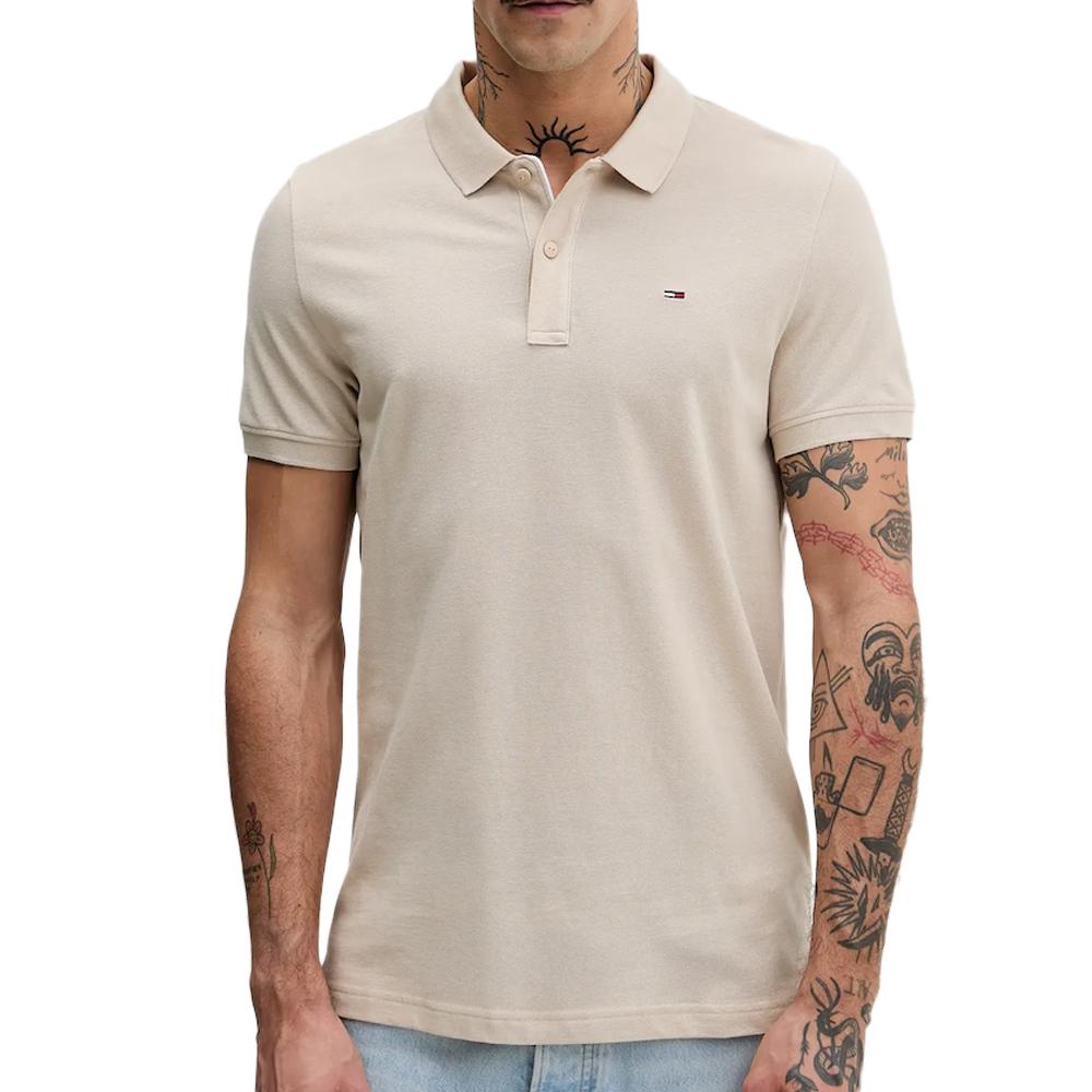 Polo Beige Homme Tommy Hilfiger Tjm Slim pas cher