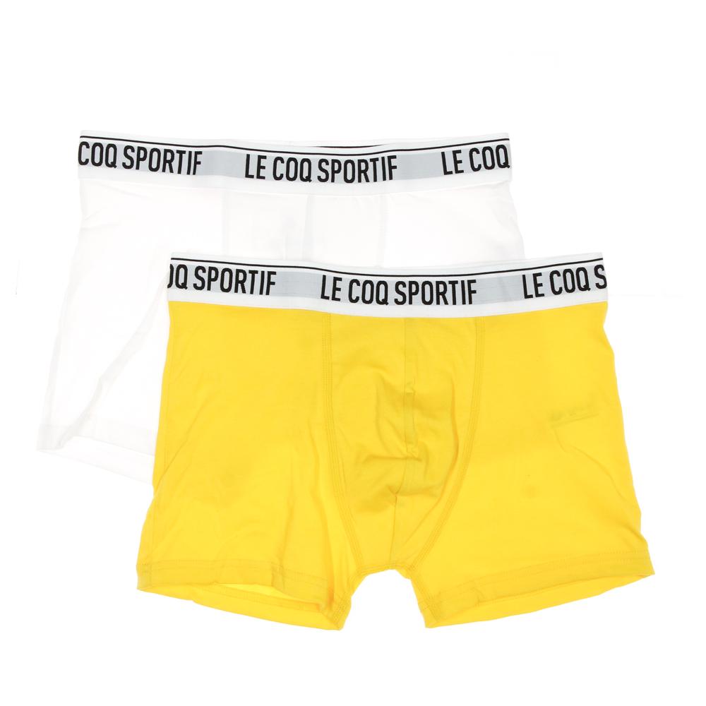 x2 Boxers Bleu/Blanc Homme Le Coq Sportif Camuset sport pas cher