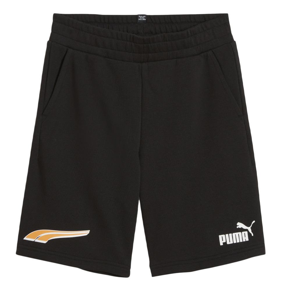 Short Noir Garçon Puma Ess+ Mid pas cher