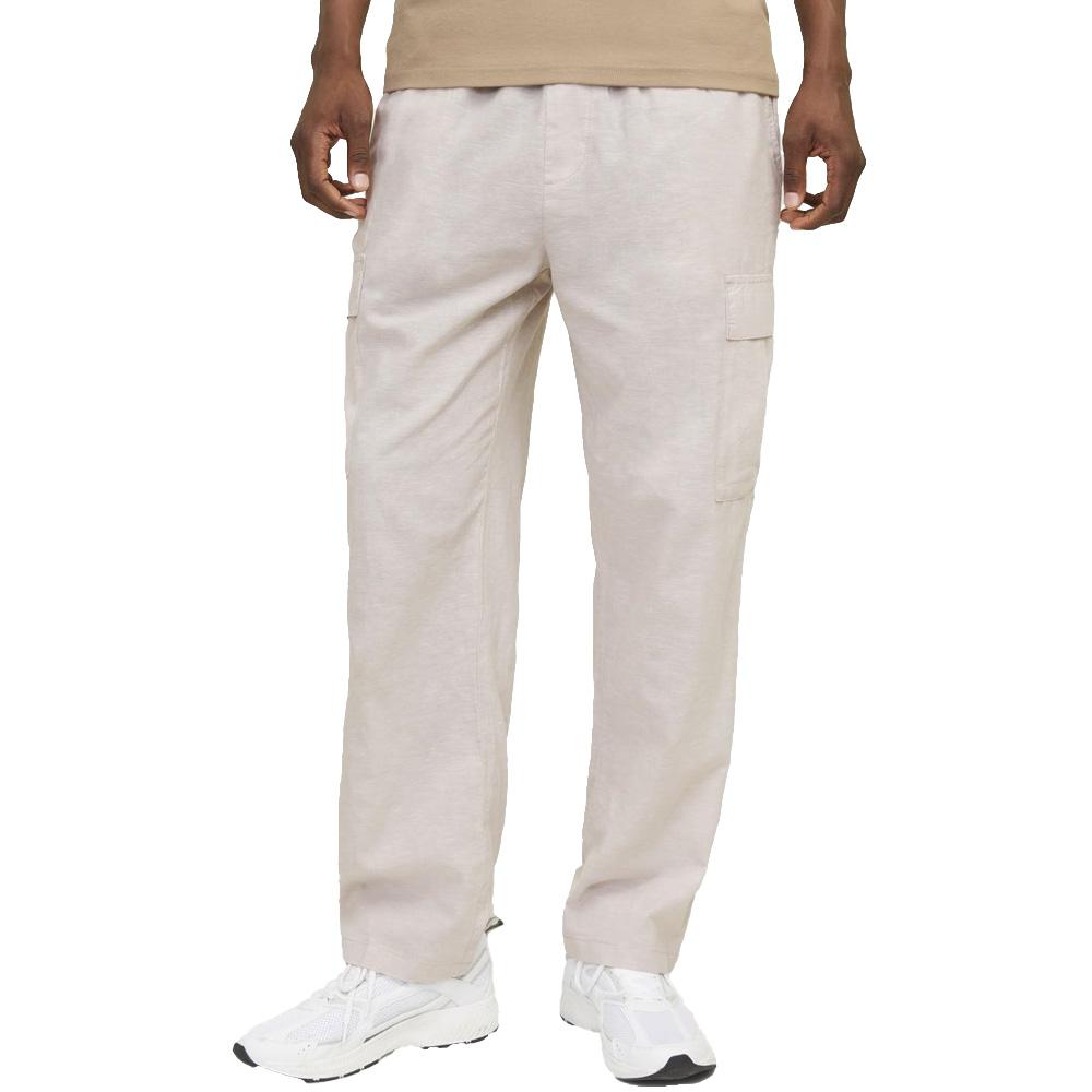 Pantalon Cargo Loose Beige Homme Jack & Jones Karl pas cher