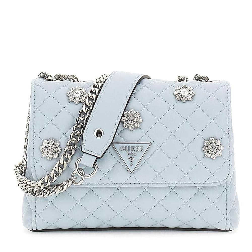 Sac à Bandoulière Bleu Clair Femme GUESS Xbody Flp pas cher