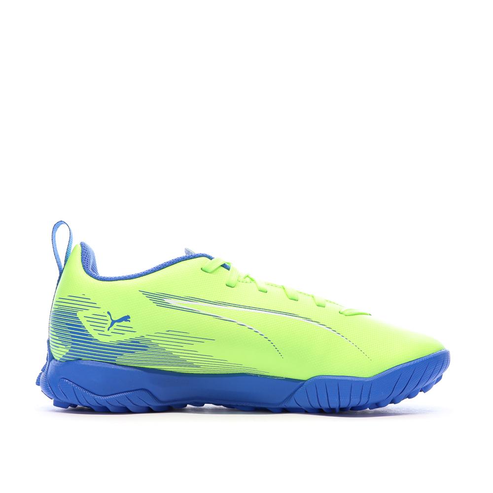 Chaussures de Foot Jaune Fluo Junior Puma Ultra 5 Play TT vue 2