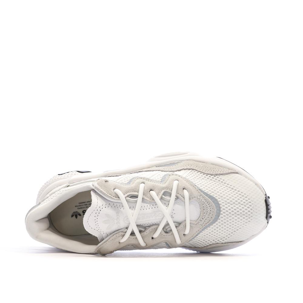 Baskets Blanches/Grises Garçon Adidas Ozweego vue 4