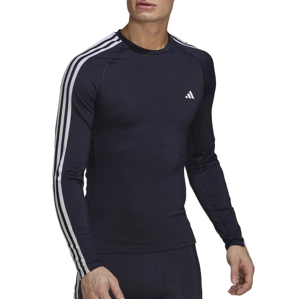 T-shirt Manches Longues Marine Homme Adidas HJ9912 pas cher