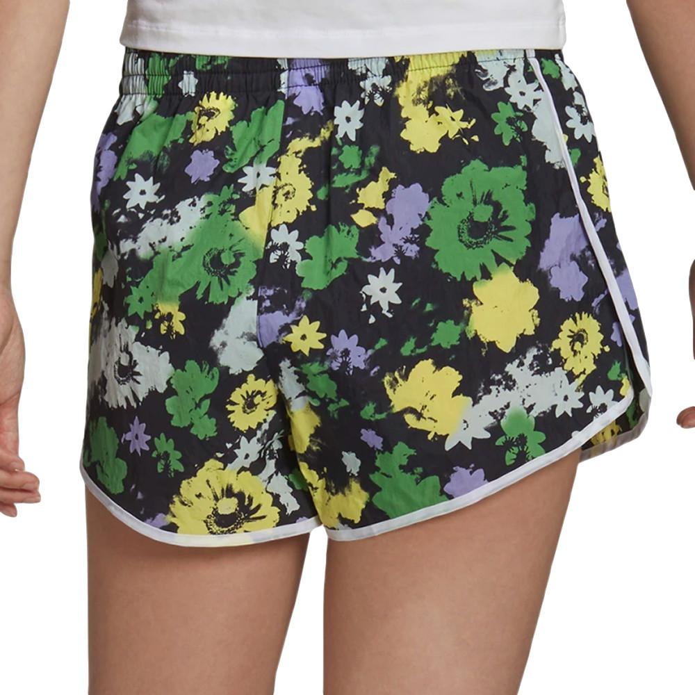 Short Noir à fleurs Femme Adidas Floral vue 2