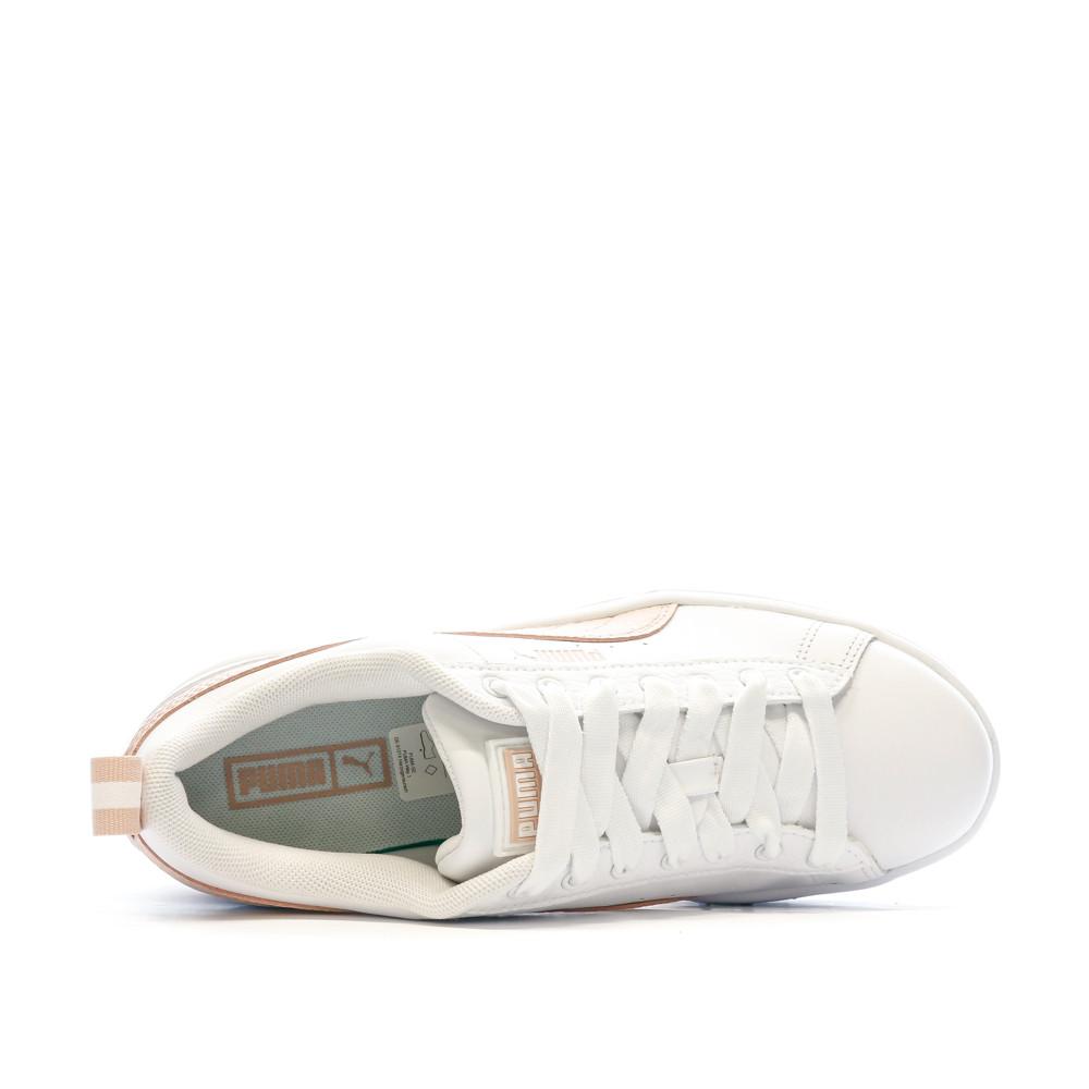 Baskets Blanc/Rose Femme Puma Mayze Wedge vue 4