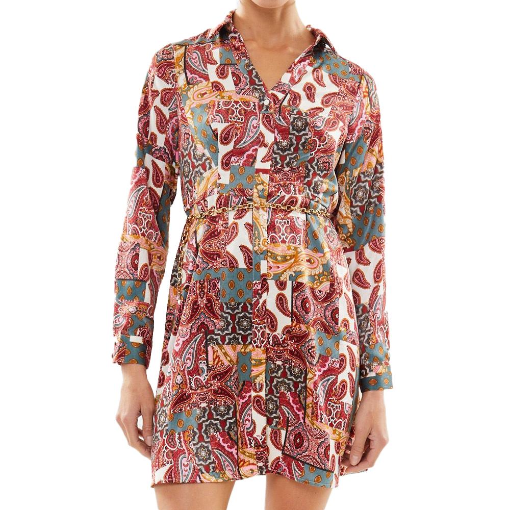Robe Rouge à Motifs Femme Vero Moda Dita pas cher