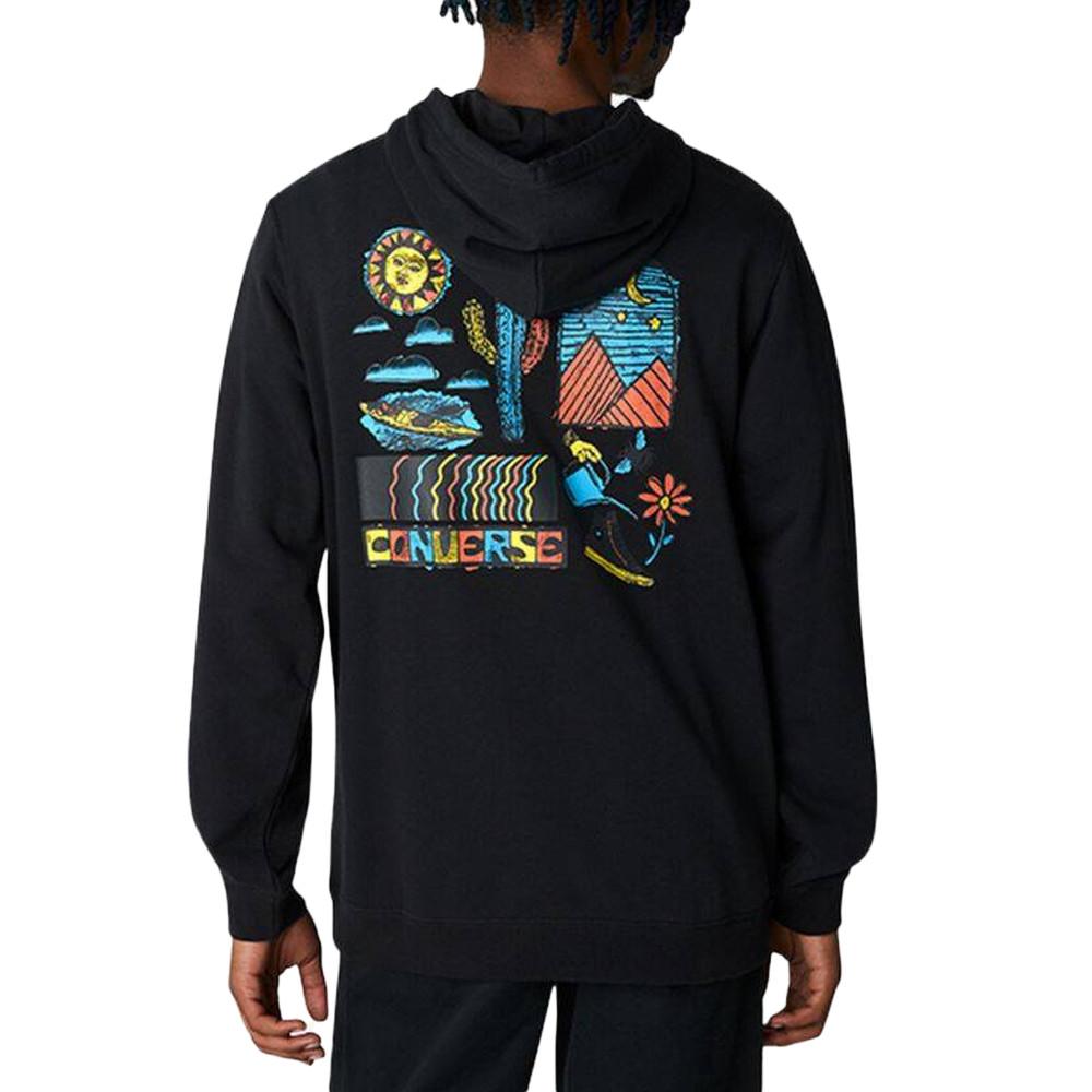 Sweat à Capuche Noir Homme Converse Daydreamer pas cher