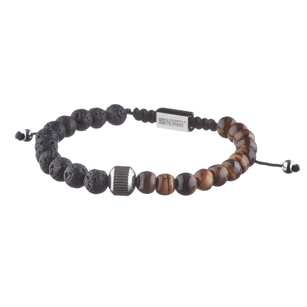 Bracelet Perles Noir/Marron Homme Geographical Norway 315049 pas cher