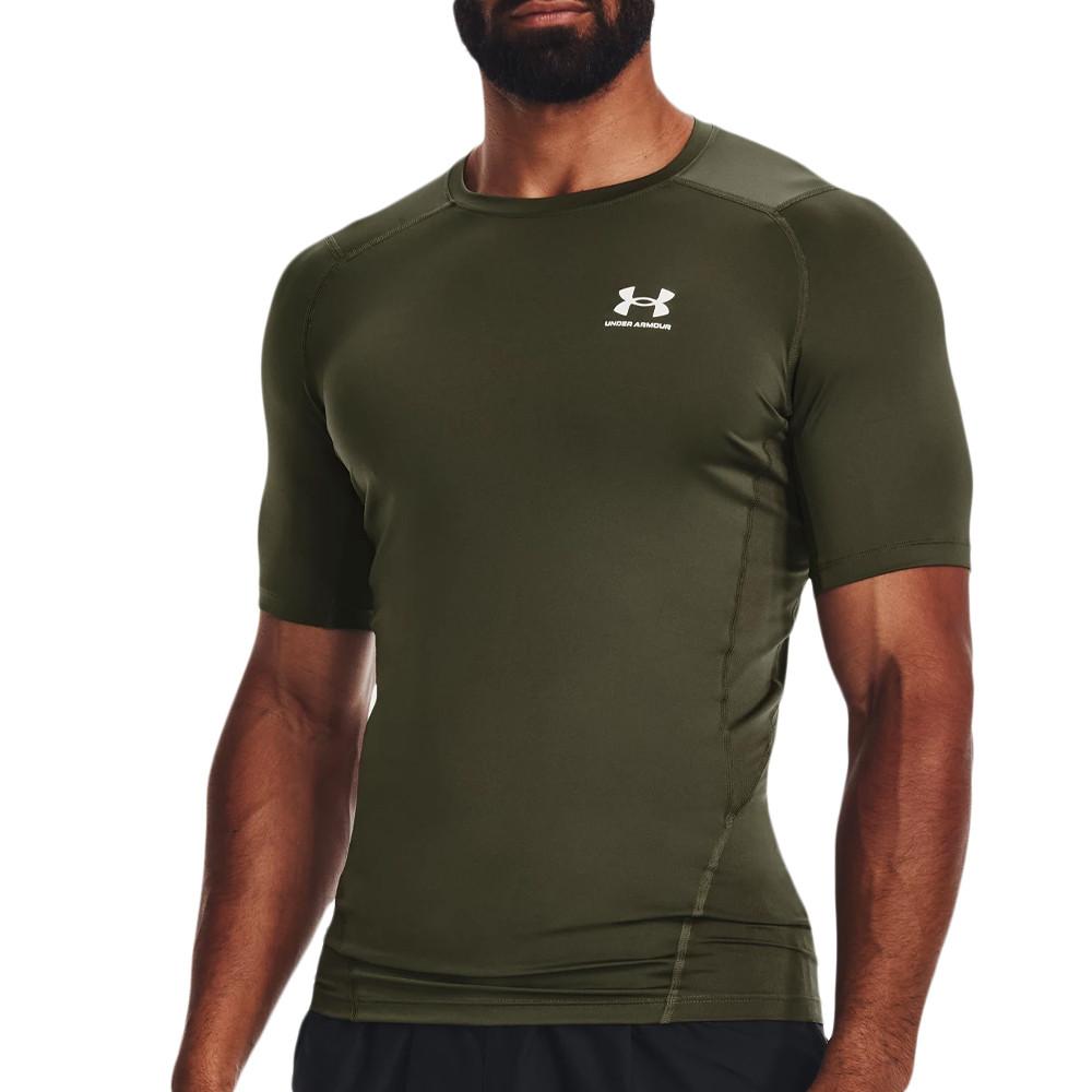 T-shirt Kaki Homme Under Armour Fitted pas cher
