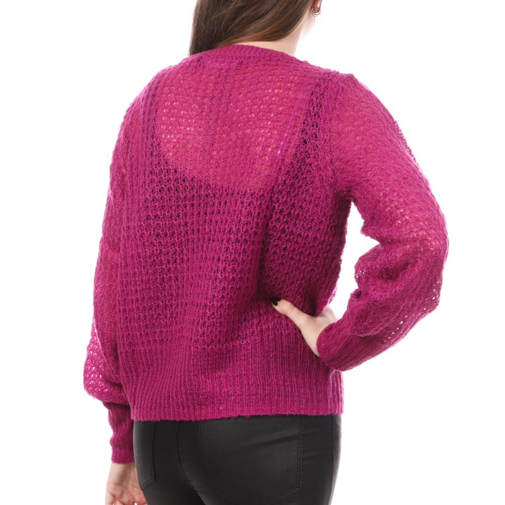 Pull Fuchsia Femme Vero Moda Taka vue 2