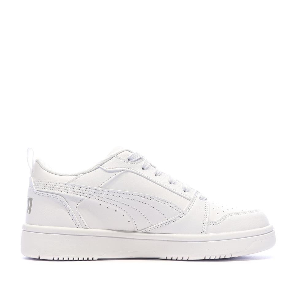 Baskets Blanches Mixte Puma Rebound V6 vue 2