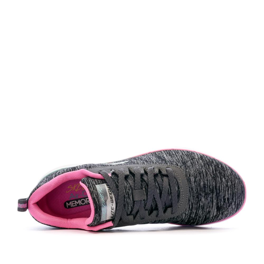 Baskets Grises Femme Skechers Flex Appeal 3.0 vue 4