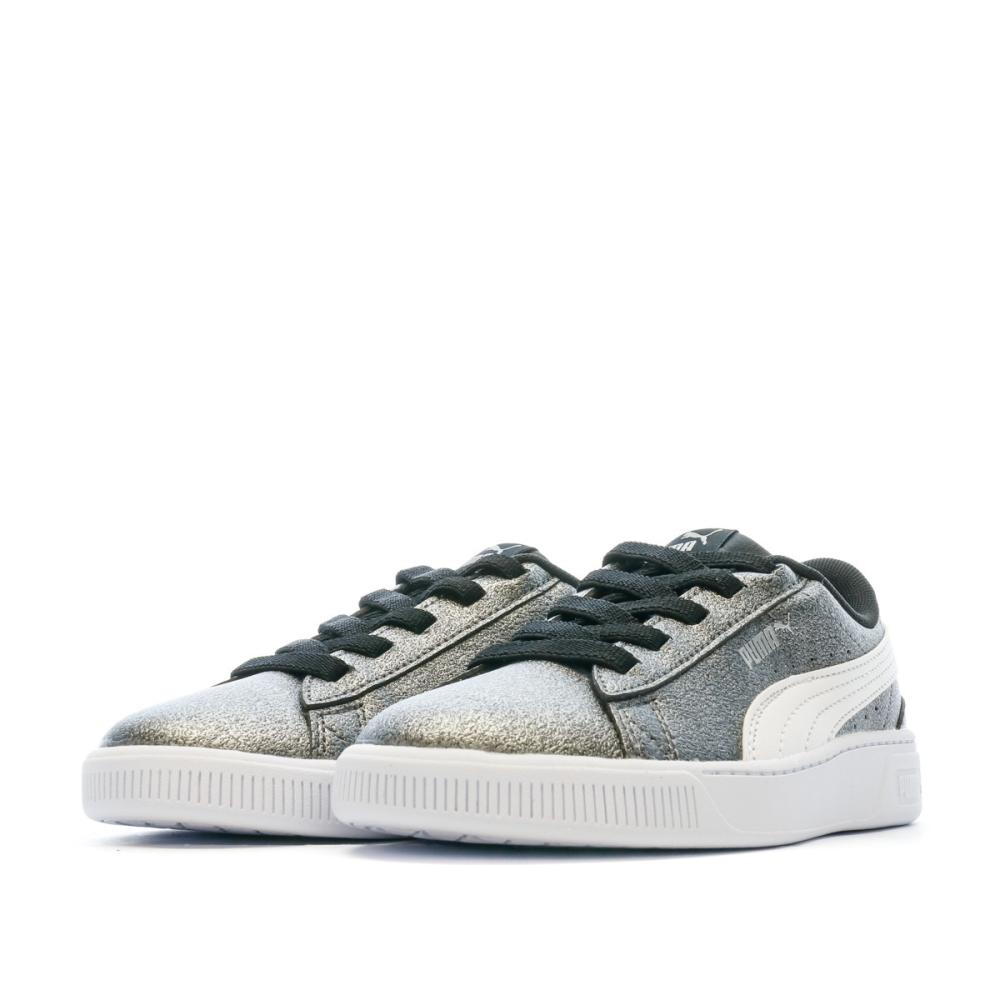 Baskets Grises Fille Puma Vikky V3 vue 6