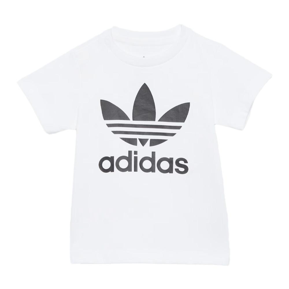 T-Shirt Blanc/Noir Garçon Adidas JE0520 pas cher