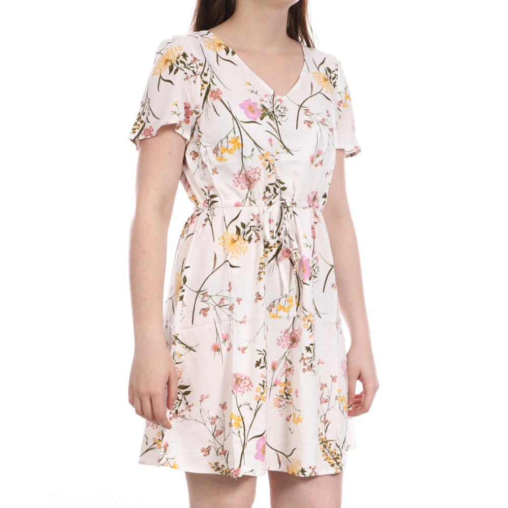 Robe à fleurs Blanche Femme Vero Moda Easy pas cher
