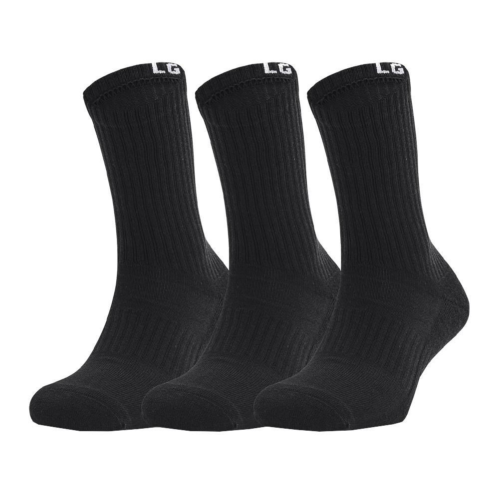 X3 Paires de Chaussettes Noir Homme Under Armour Core Crew pas cher