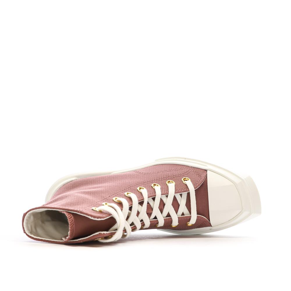 Baskets Rose Femme Converse Chuck 70 De Luxe Platform vue 4