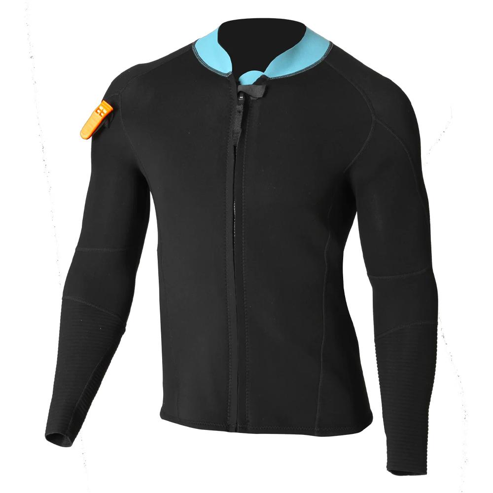 Top néoprène longe cote homme Ocean Step Optimizer 2/2mm Black Oil Blue pas cher