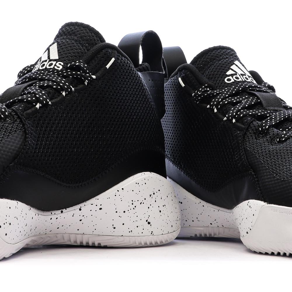 Chaussures de basketball Noires Homme Adidas Rose vue 7