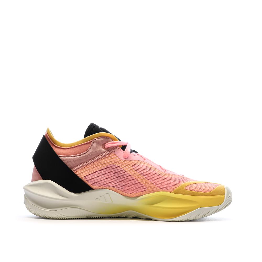 Chaussures de basketball Rose/Jaune Homme Adidas Adizero Select vue 2