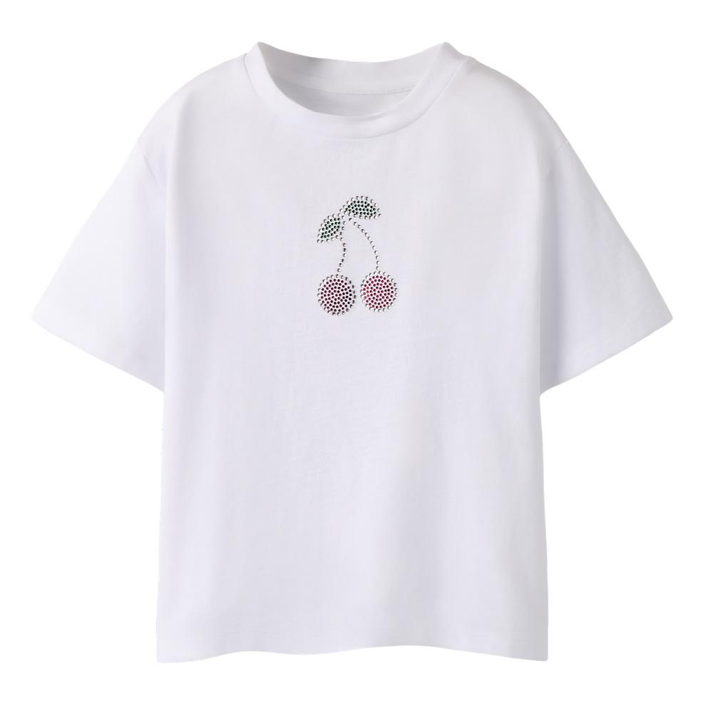 T-Shirt Blanc Fille Name it Flanica pas cher