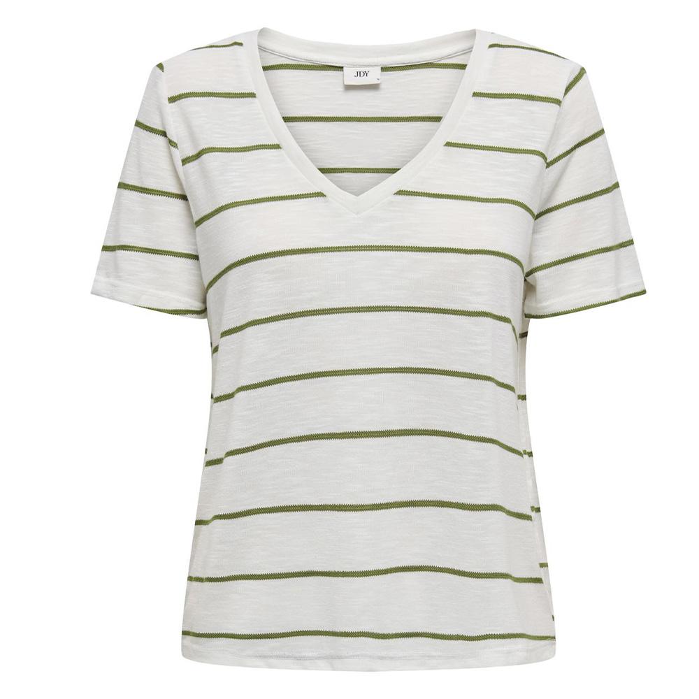 T-Shirt Blanc/Kaki Femme JDY Eve vue 3