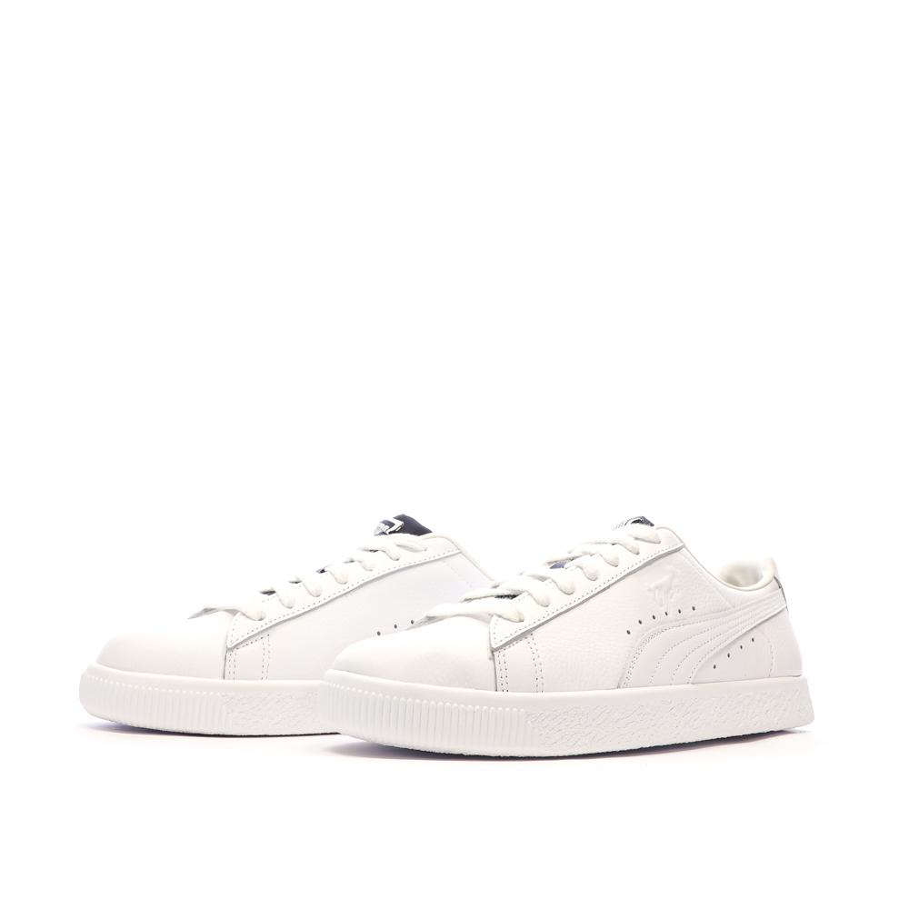 Baskets Blanches Femme Puma Clyde Varsity vue 6