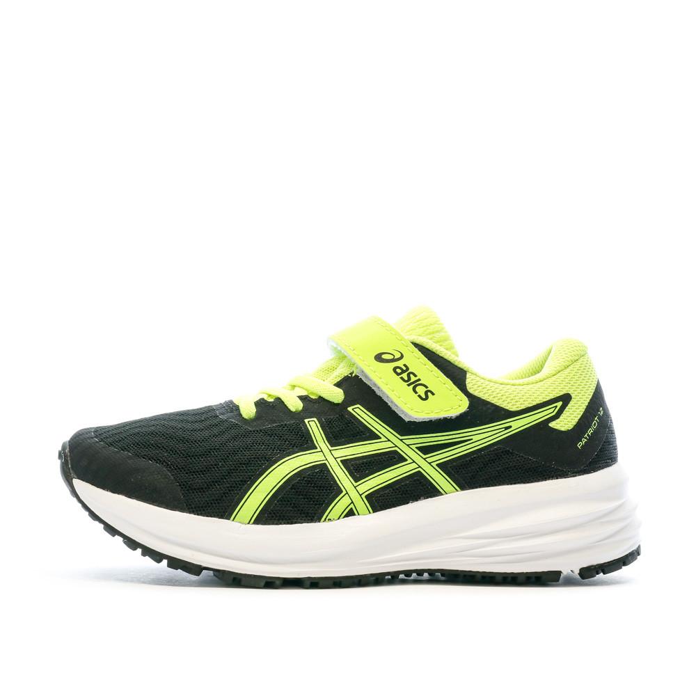 Baskets Noires/Jaunes Garçon Asics Patriot 12 Ps pas cher