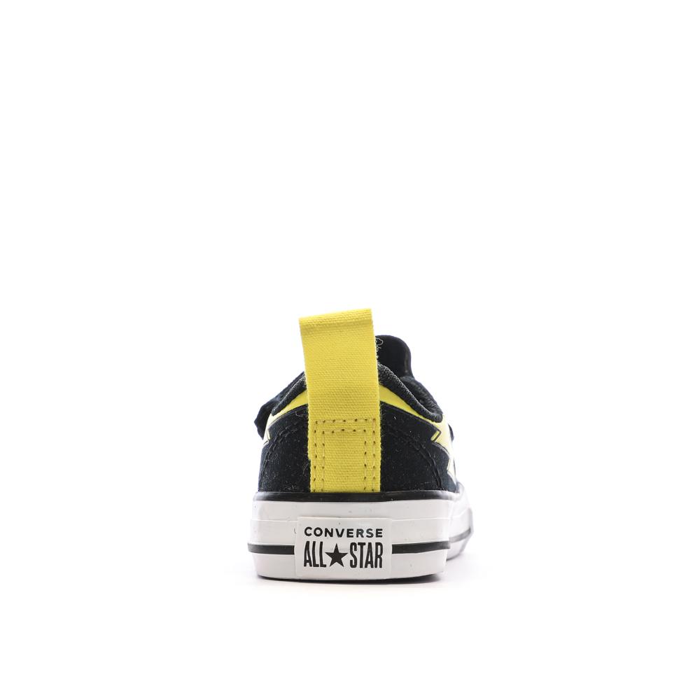 Baskets Noires/Jaunes Garçon Converse All Star Malden vue 3