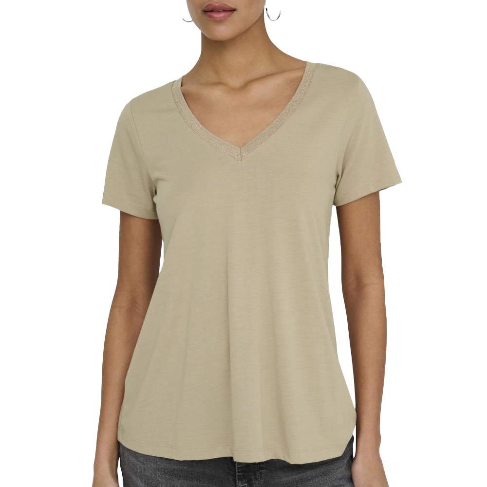 T-Shirt Beige/Doré Femme JDY Dalila pas cher