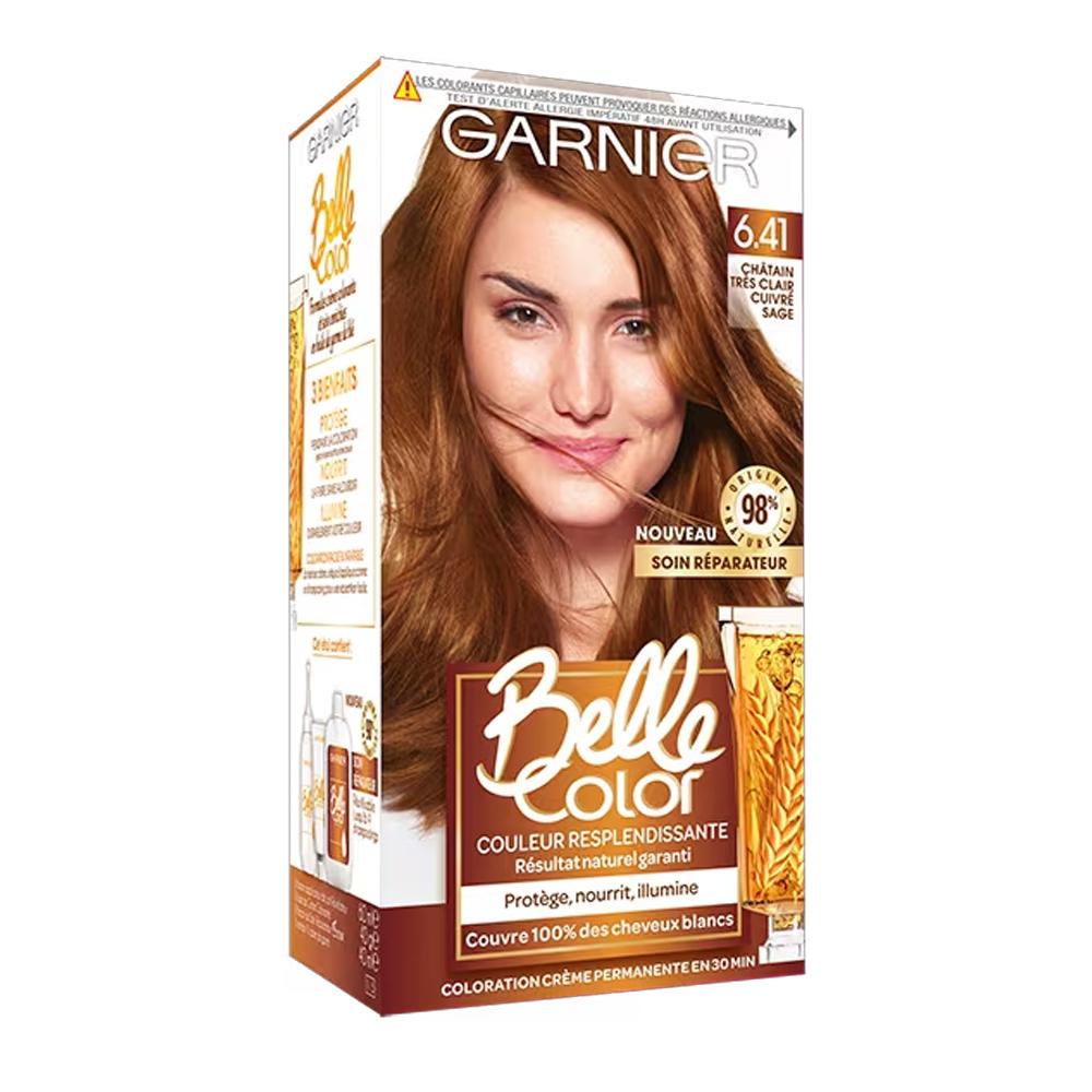 Coloration Permanente Garnier Belle Color 6.41 Chatain très clair cuivré pas cher