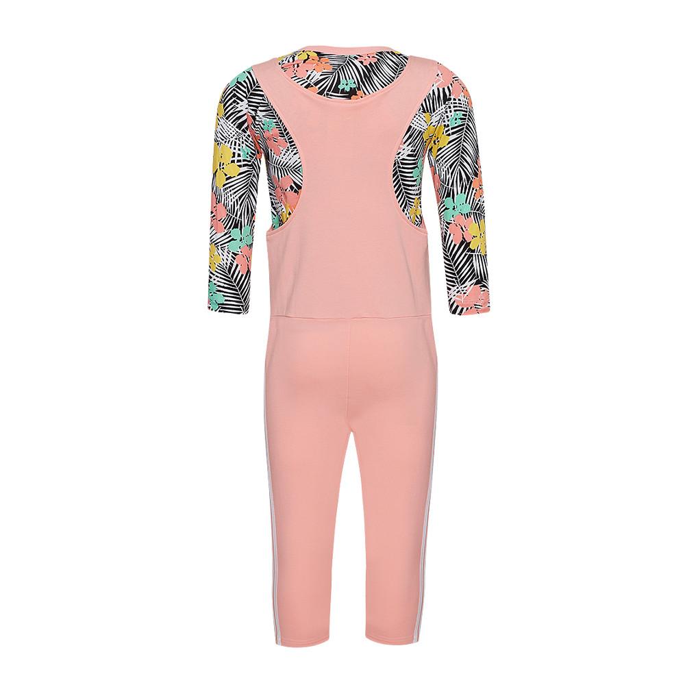 Combinaison Rose/Fleurs Fille Adidas Jumpsuit vue 2