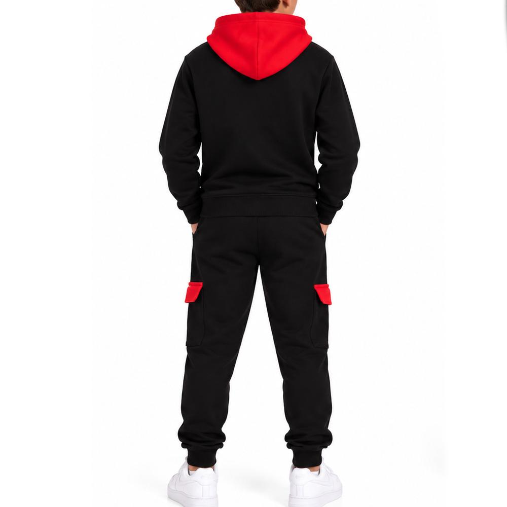 Ensemble Noir/Rouge Garçon Champion Hoodie vue 2